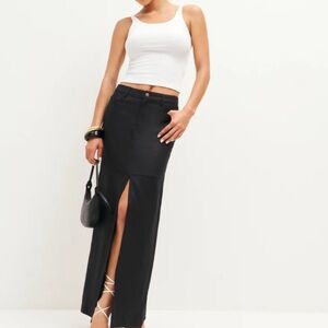 Reformation linen maxi skirt
